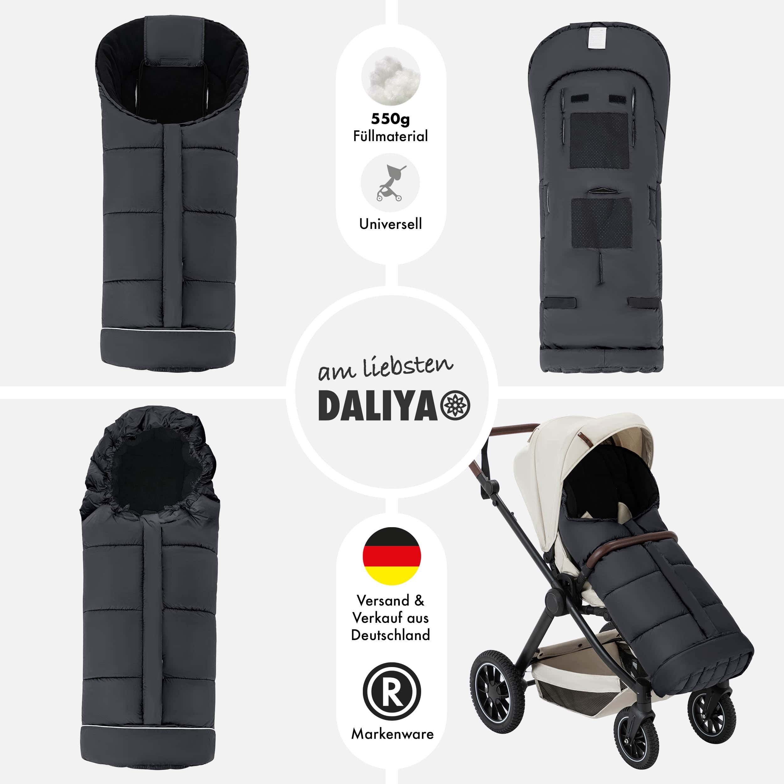 Daliya® Fußsack Fußsack und Schlafsack für Buggy und Sportsitz, Winterfußsa günstig online kaufen