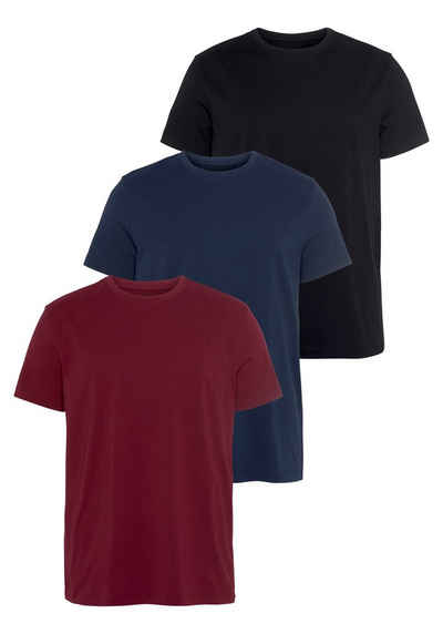 AJC T-Shirt (Set, 3-tlg., 3er-Pack) aus reiner Baumwolle