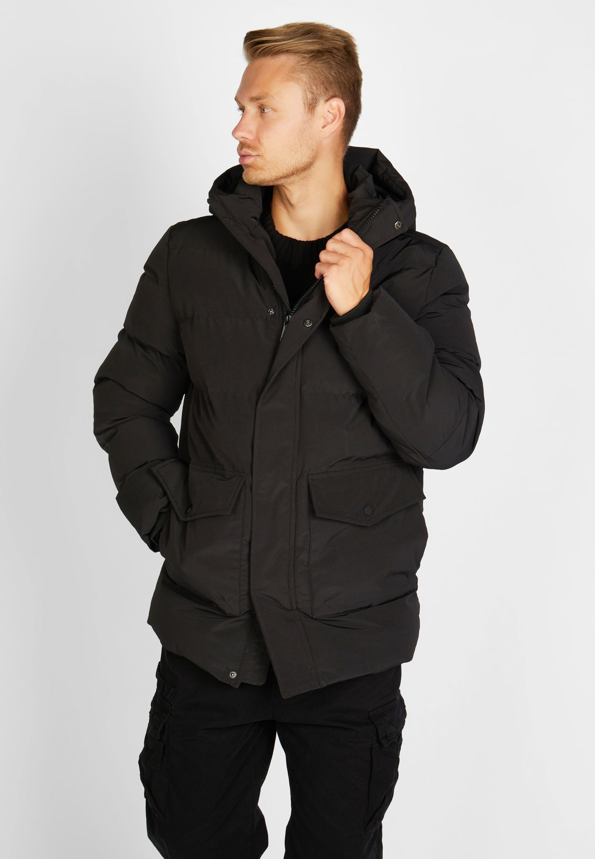 mit BLACK Outdoorjacke Poolman NUO Kapuze