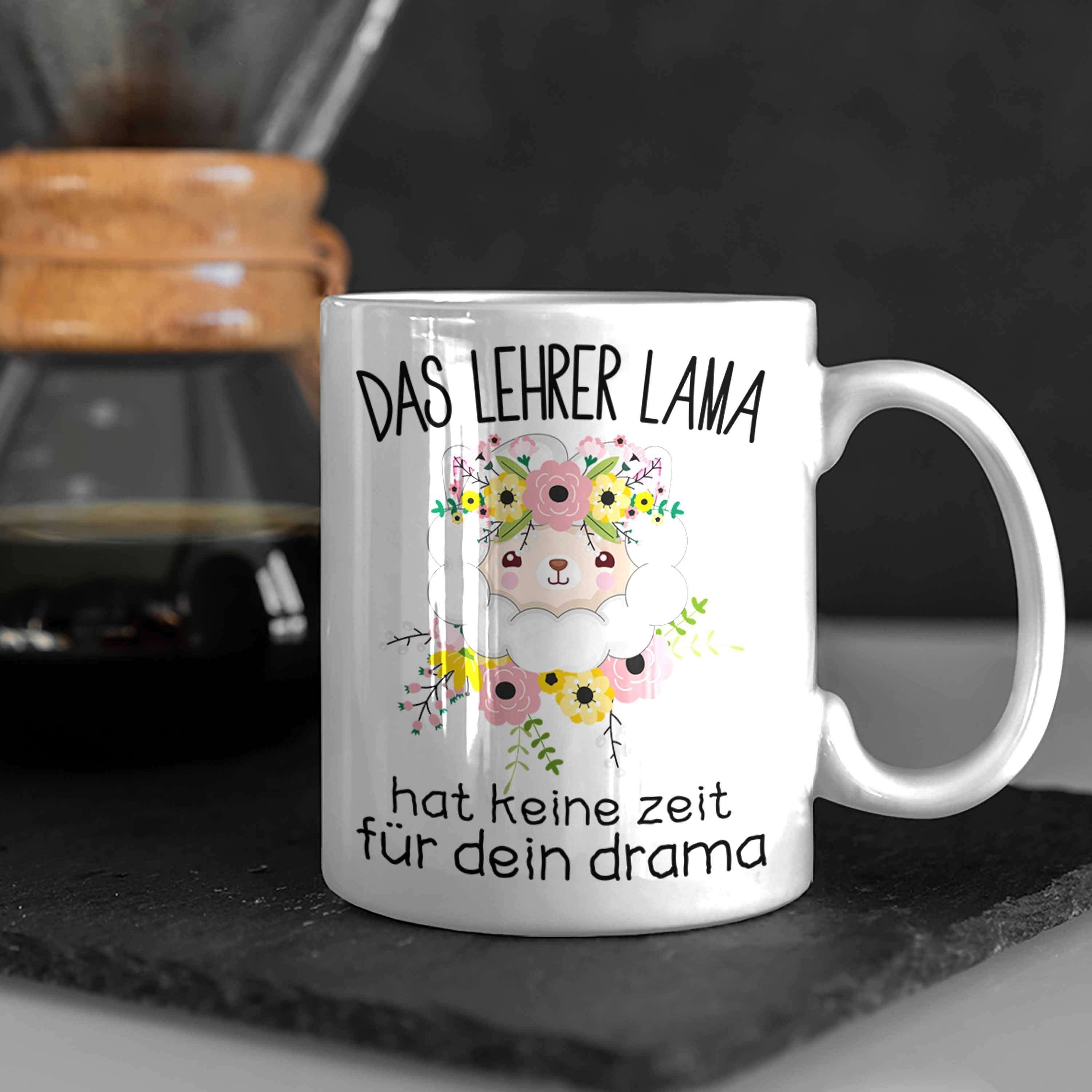 Trendation Zeit Lehrerin Keine Lustige Spruch Weiss Hat Für - Geschenkidee Tasse Tasse Lama Lehrer Trendation Drama Dein