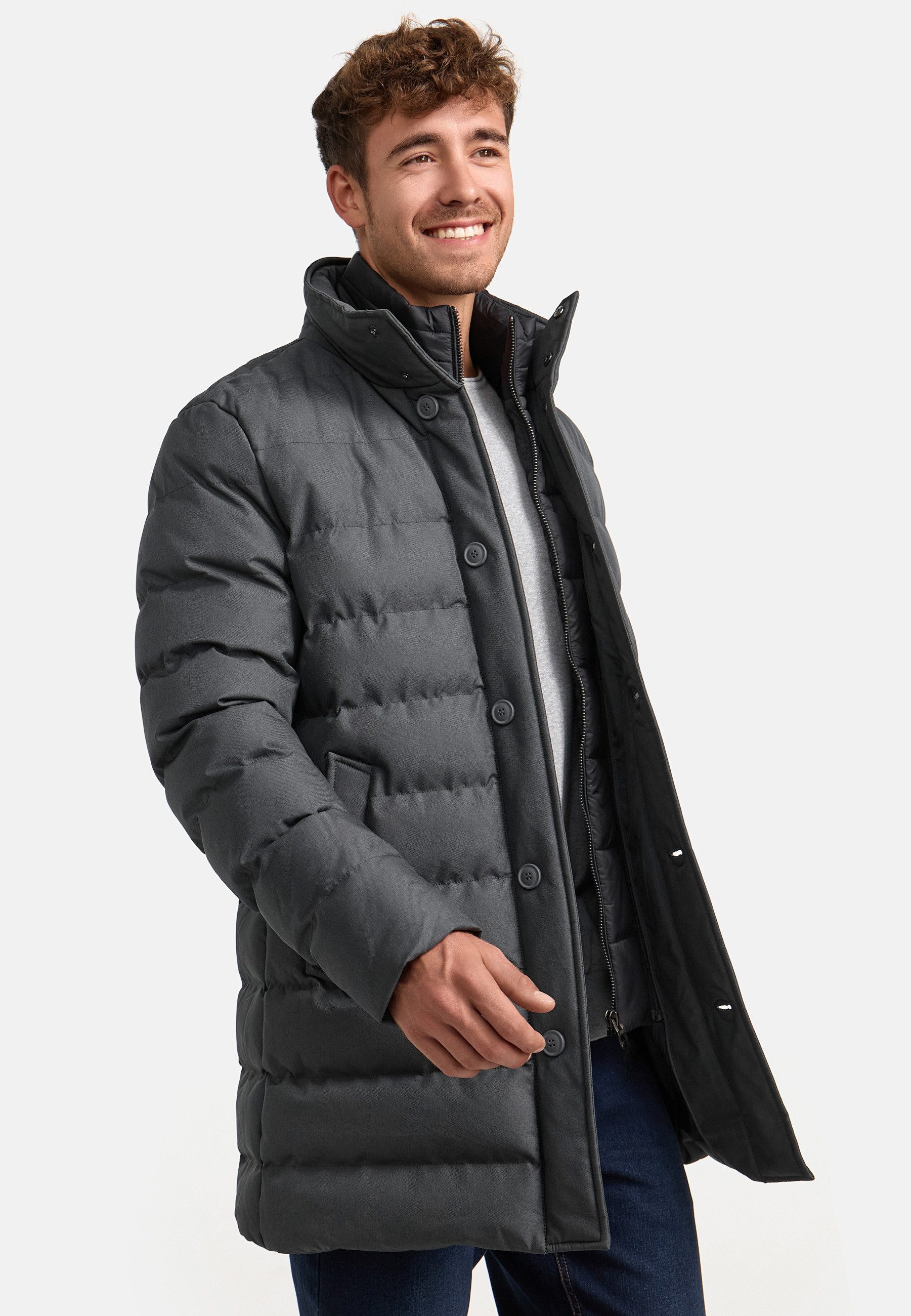 Indicode Wintermantel Herren INWooding Jacke Winter Herrenjacke Jacke mit abnehmbarem Inlay