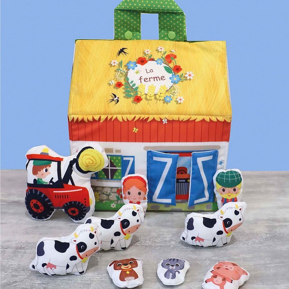 Kidifabrics Kreativset Nähset Spielhaus mit verschiedenen Motiven, Nähanleitung enthalten