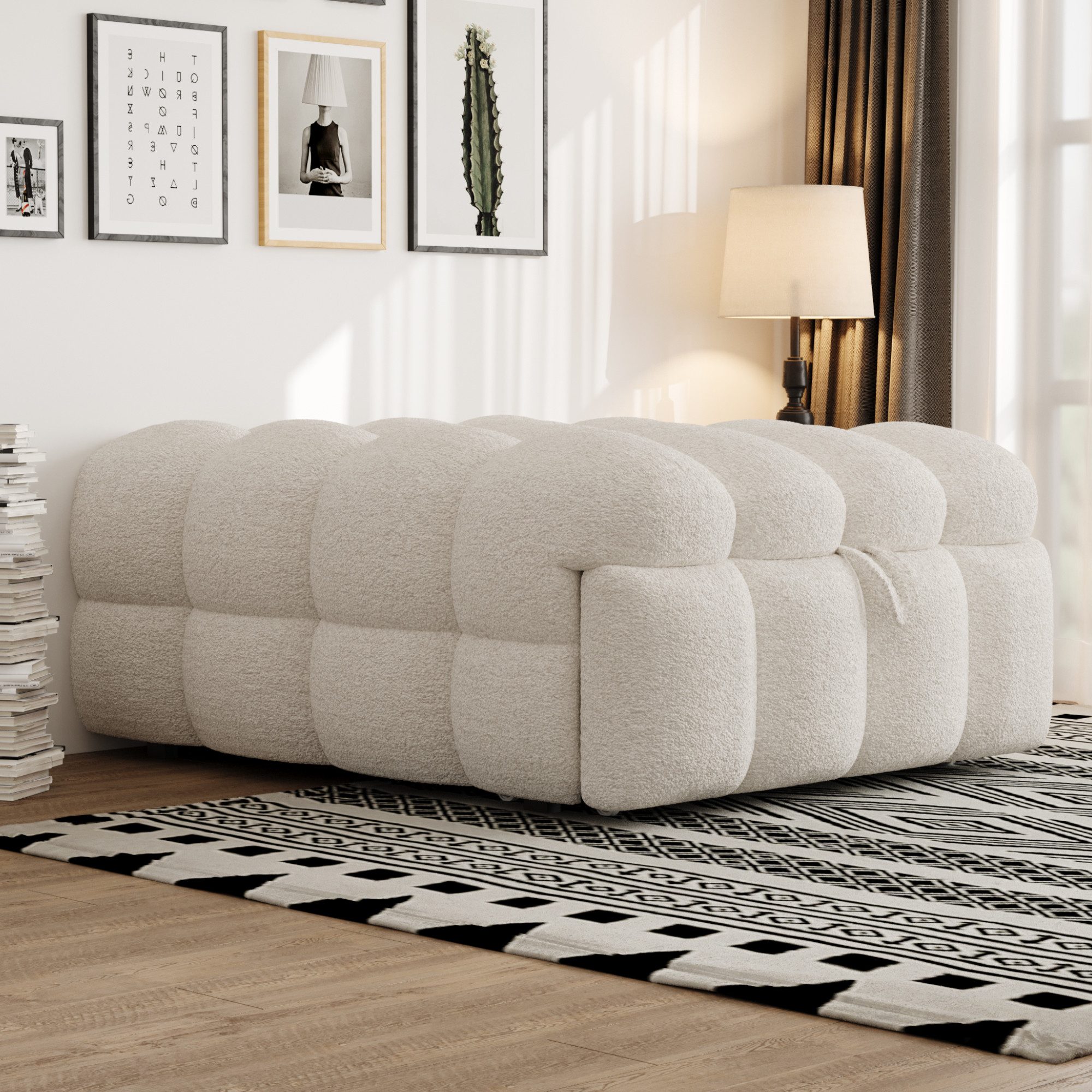 HAUSS SPOLE Schlafsofa 2-in-1-Fußhocker, Ausziehbares Schlafsofa, günstig online kaufen