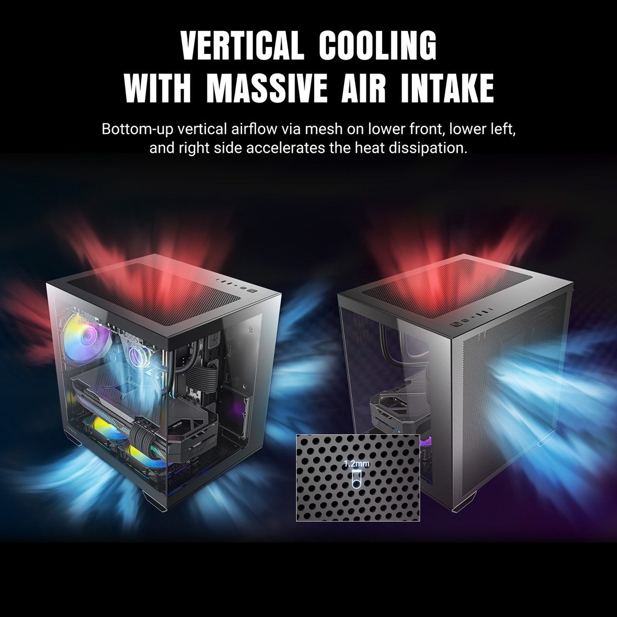 Antec PC-Gehäuse CX60M ARGB PC Gehäuse Mini Tower Micro-ATX
