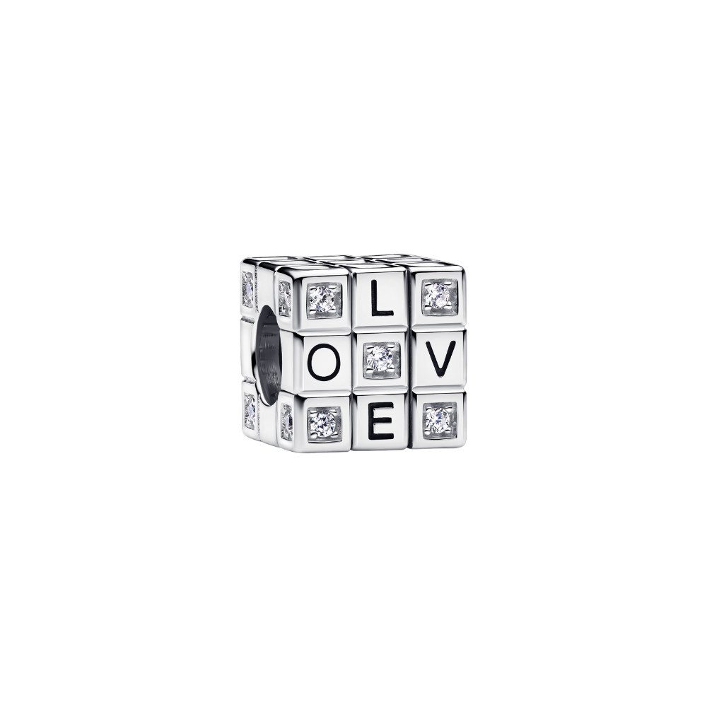 Pandora Charm-Einhänger 793672C01, beweglicher Spielzeugwürfel