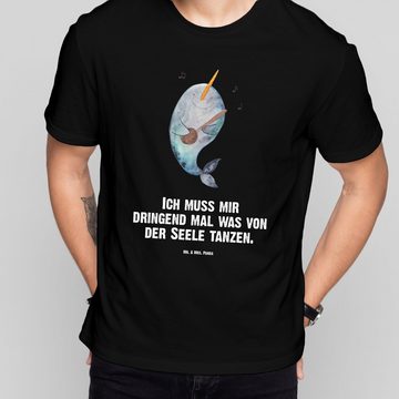 Mr. & Mrs. Panda T-Shirt Narwal Gitarre - Schwarz - Geschenk, T-Shirt mit Spruch, Meerestiere, (1-tlg)