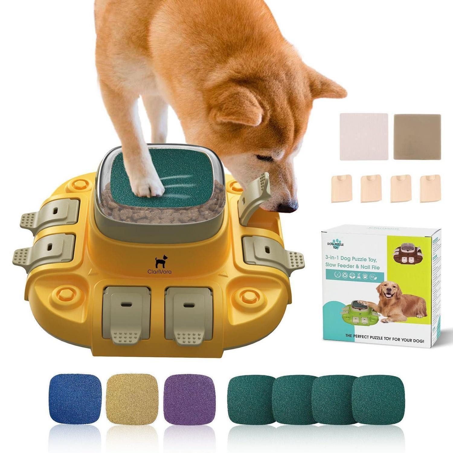 LuxusKollektion Tier-Intelligenzspielzeug Hundespielzeug 3in1 Interaktiv Gelb, Kunststoff, (1-tlg)