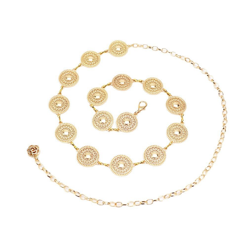 KARMA Hüftgürtel Damen silber oder Gold Metall verstellbar 117 cm (Festival günstig online kaufen