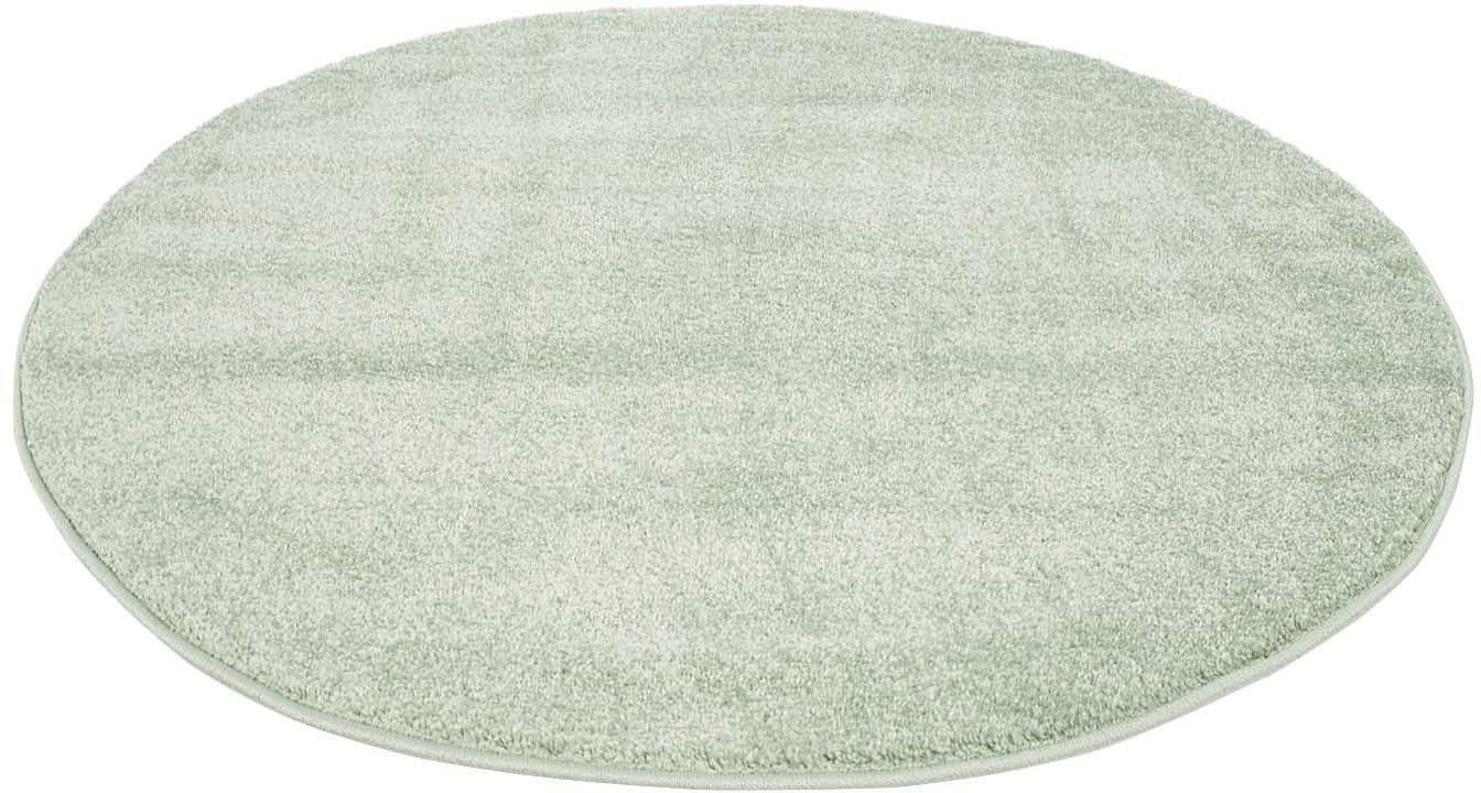 Teppich Moda Soft 2081, Carpet City, rund, Höhe: 11 mm, Kurzflor, Uni Farben, Weicher Flor