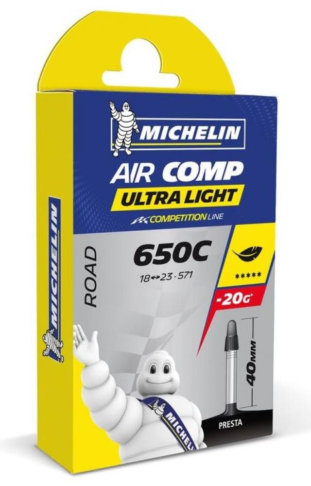 Michelin Fahrradschlauch Michelin Schlauch A1 Aircomp Ultralight 28" 18/25-622, SV 60 mm