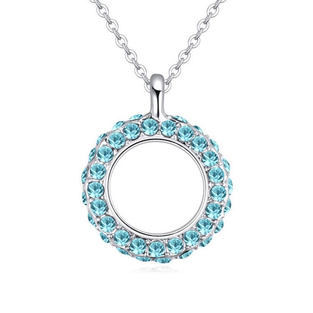 Ketten-Set Kette Blue Circle Silber aus Messing Damen