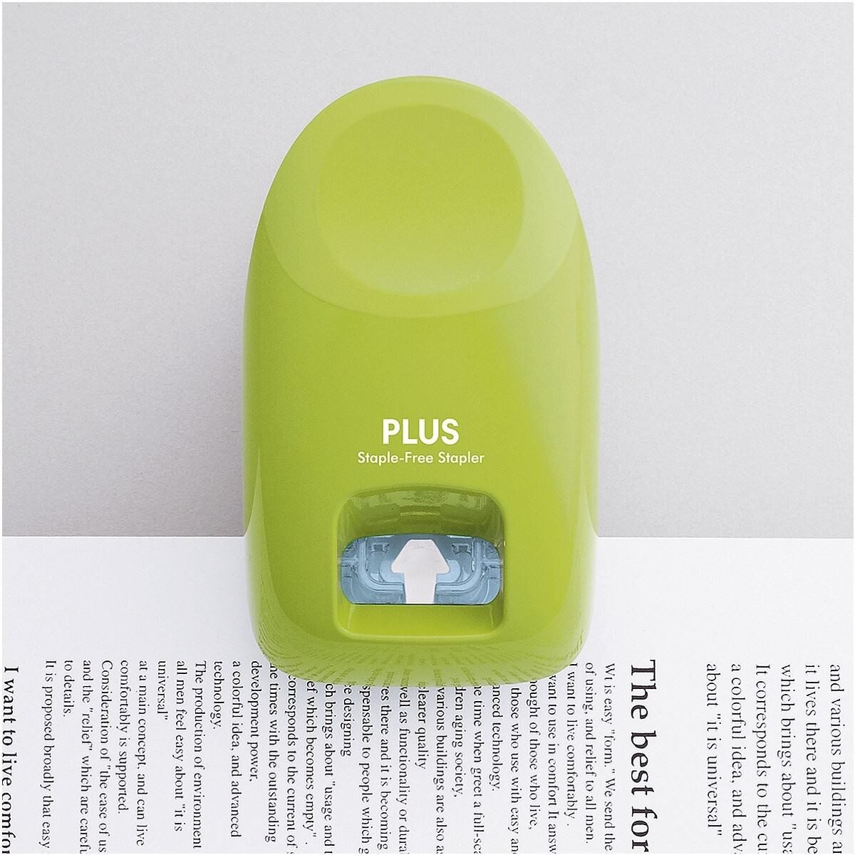 PLUS JAPAN Heftgerät SL-112A, klammerlos, 2-in-1 Gerät Lochen/ Heften
