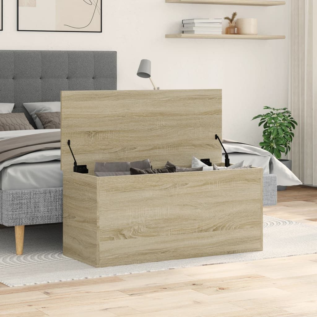 vidaXL Truhe 100 x 42 x 46 cm Holzkiste Box Truhe Lagerkiste Aufbewahrungsbox mit D