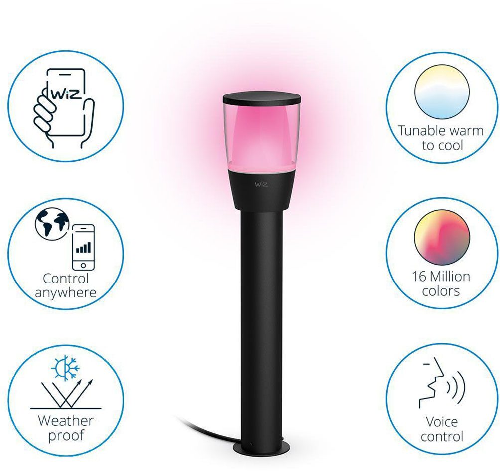WiZ LED Sockelleuchte Elpas Sockel Erweiterung Tunable White&Color 300lm, LED fest integriert