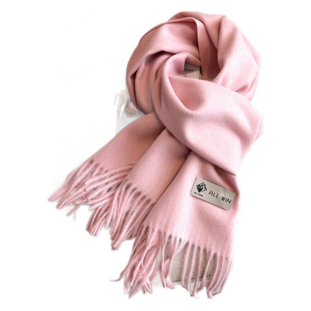 Blusmart Halstuch Schal Damen Warm Herbst Winter unifarben Baumwolle mit quasten, (Dick und weich, Einfarbige Schals und Tücher), Für abendkleid xl Stola Scarf Winterschal