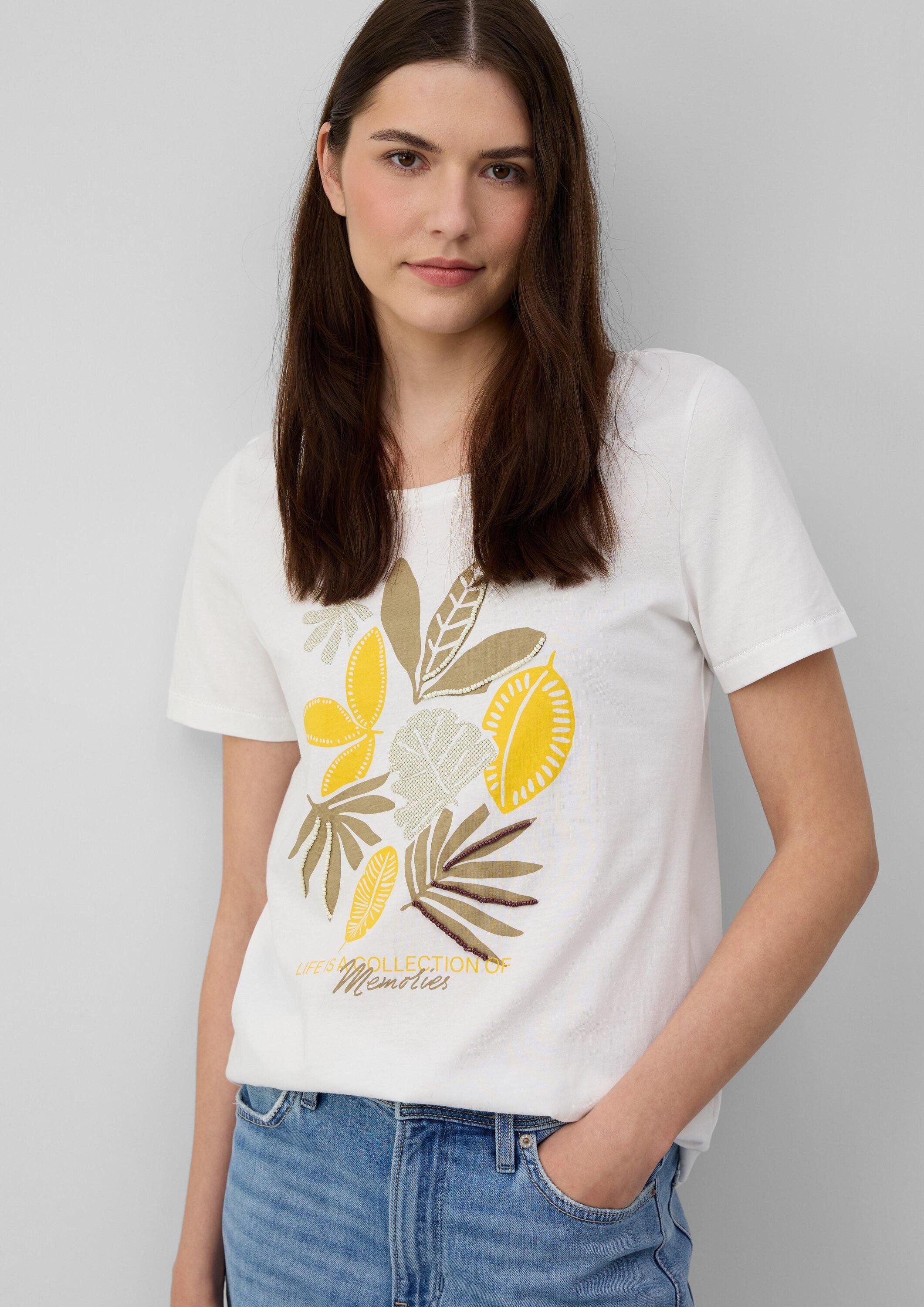 s.Oliver Kurzarmshirt T-Shirt Jersey-T-Shirt mit Artwork