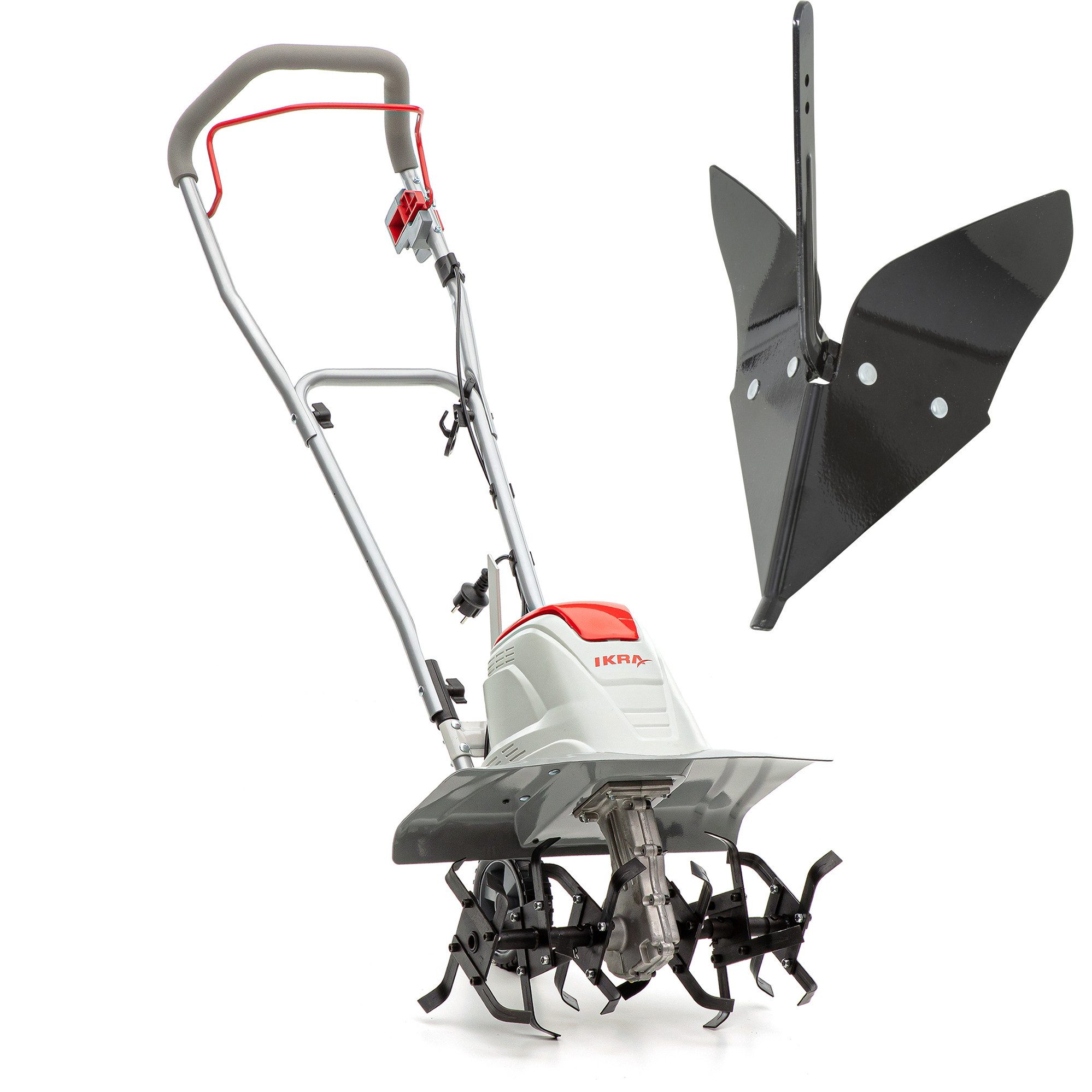 ikra GmbH Elektromotorhacke FEM 1500, 45 cm Arbeitsbreite, inkl. Häufelpflug, 1500 W, 17 bis 45 cm breit & bis 23 cm tief