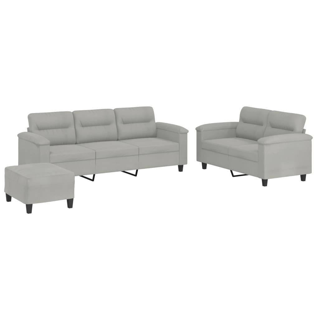 vidaXL Sofa 3-tlg. Sofagarnitur mit Kissen günstig online kaufen