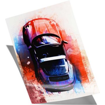 Mister-Kreativ XXL-Wandbild Cool Airview Car - Premium Wandbild, Viele Größen + Materialien, Poster + Leinwand + Acrylglas