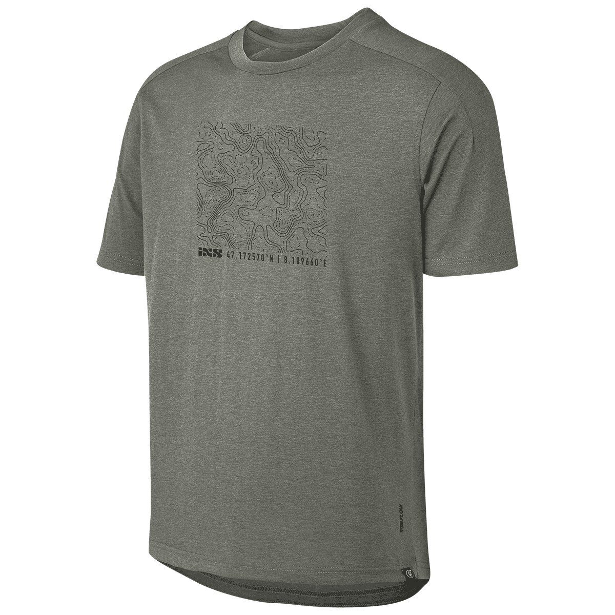 IXS T-Shirt T-Shirts iXS Flow Tech Tee Contour graphite XL (1-tlg) Graphite - Grau