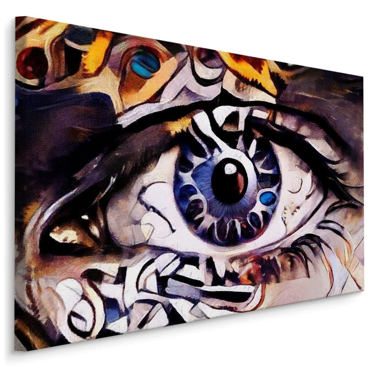 Muralo Leinwandbild Menschen – Leinwandbild Wandbild Kunstdruck Wohnzimmer, Frau (1 St), Auge – Gesicht – Mensch, 30 x 20 cm, aufhängefertig