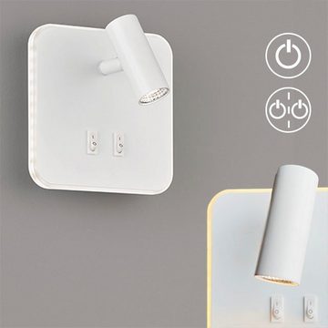 FISCHER & HONSEL LED Wandleuchte Mila, Ein-/Ausschalter, LED fest integriert, Warmweiß