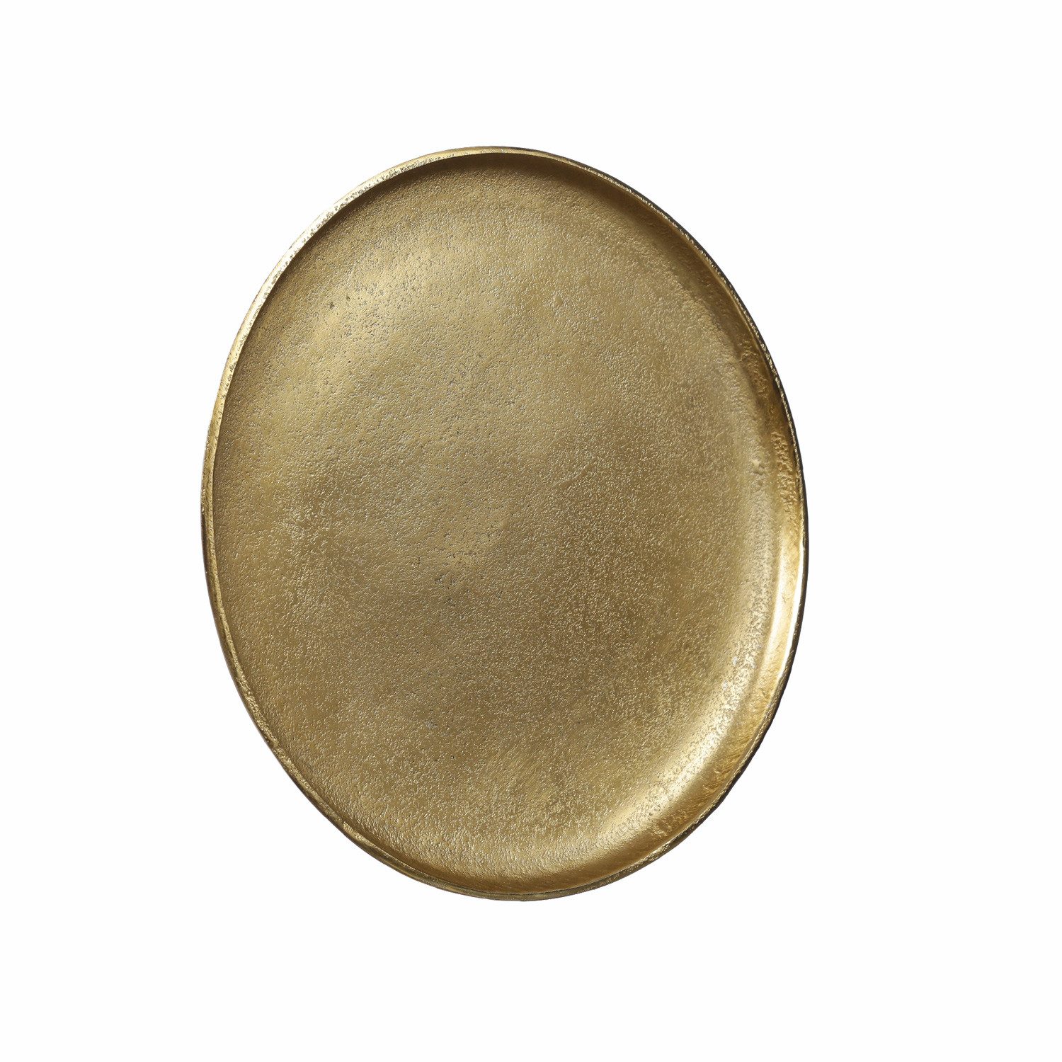 MARELIDA Dekoteller Dekoschale Dekotablett Kerzenteller Aluminium rund D: 20cm gold