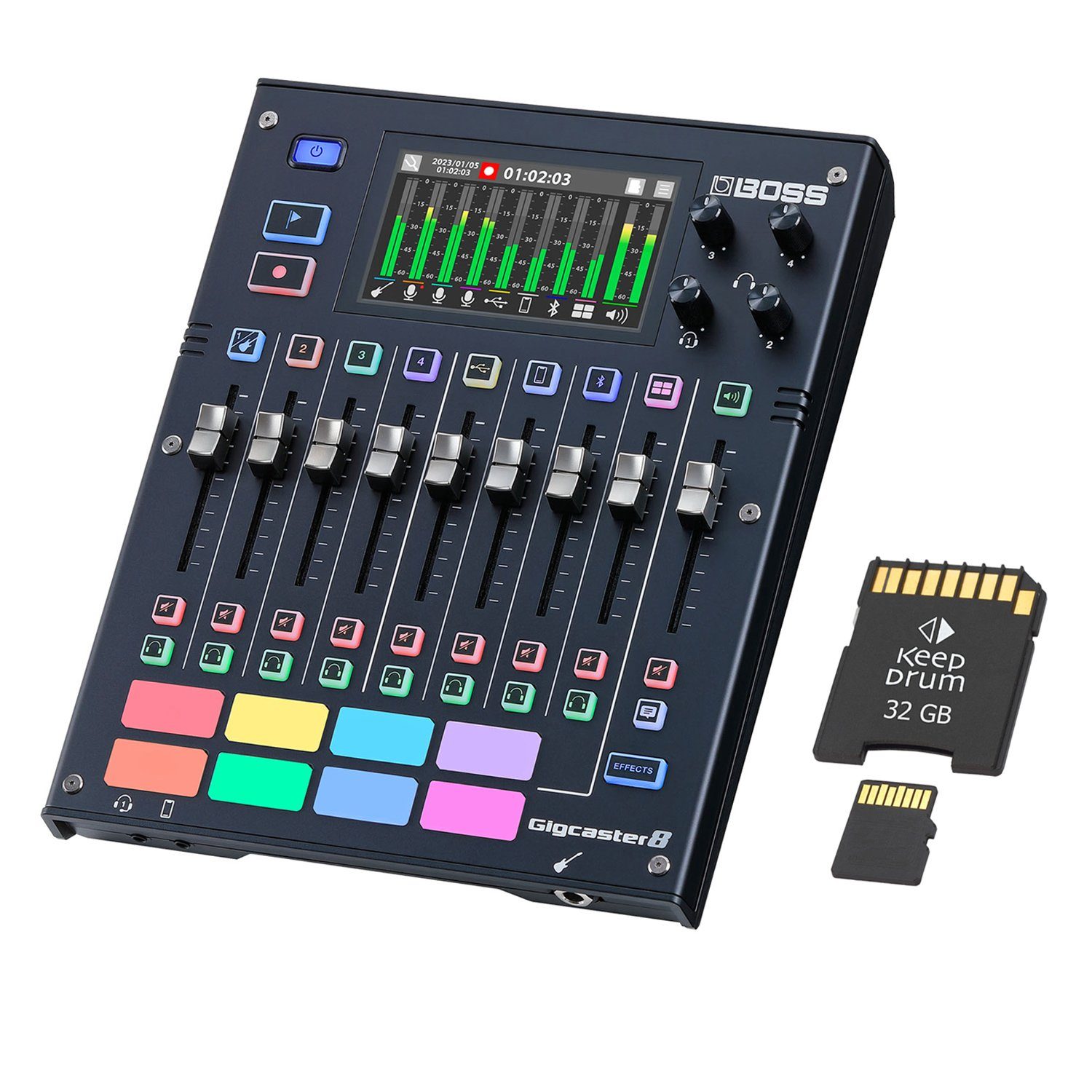 Mischpult Boss GCS-8 Gigcaster Streaming Mixer mit SD-Karte