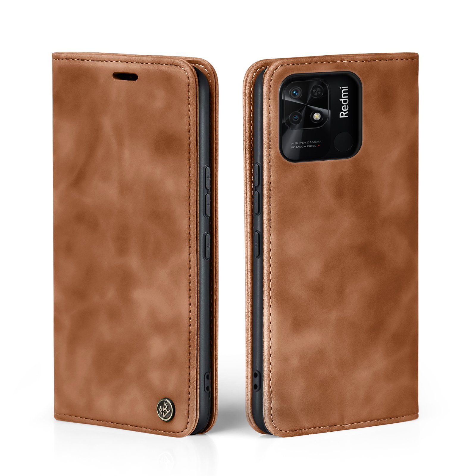 Tec-Expert Handyhülle Tasche Hülle für Xiaomi Redmi 10C 6.71 Zoll, 6.71, Cover Klapphülle Case mit Kartenfach Fliphülle aufstellbar