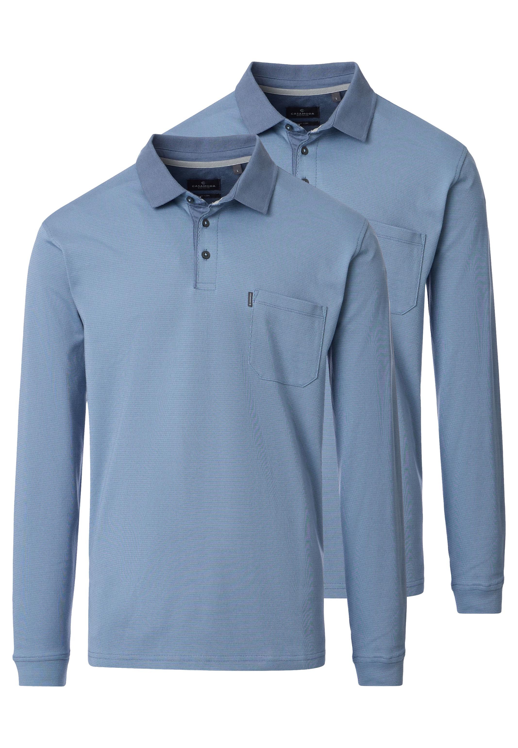 Langarm-Poloshirt 2er Pack Basic