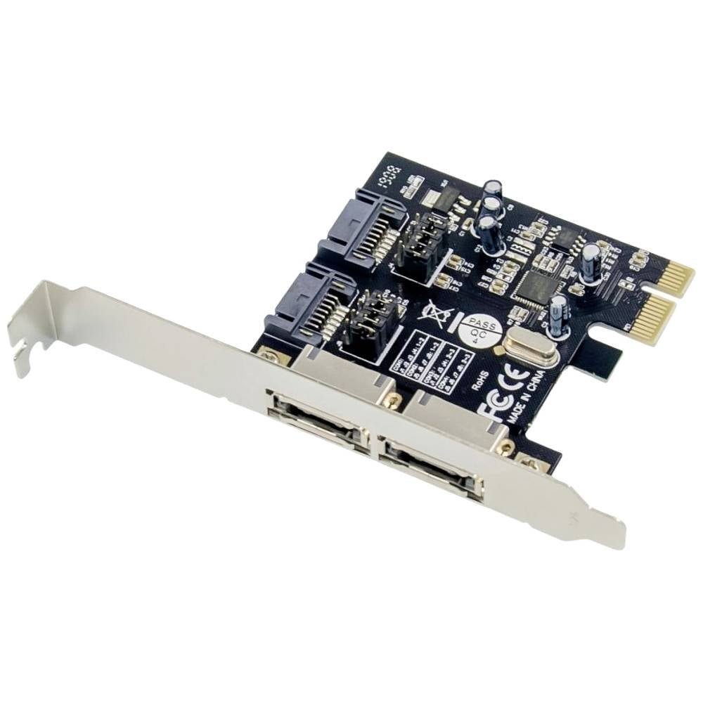 2-Port-SATA & 2-Port-eSATA PCI-Express-Karte Modulkarte