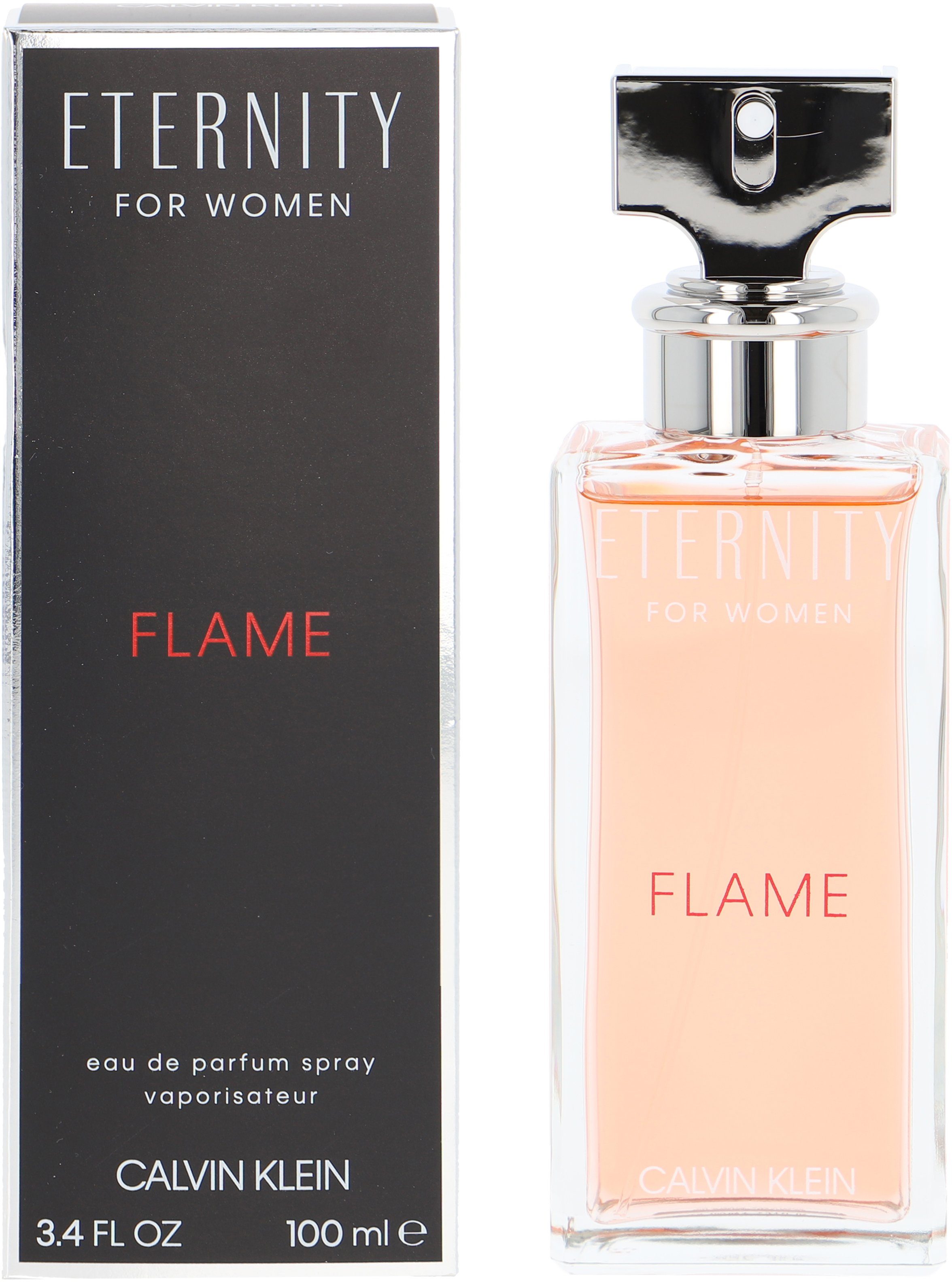 Calvin Klein Eau de Parfum ETERNITY FLAME, EDP, mit Mandarine und Süßerbse