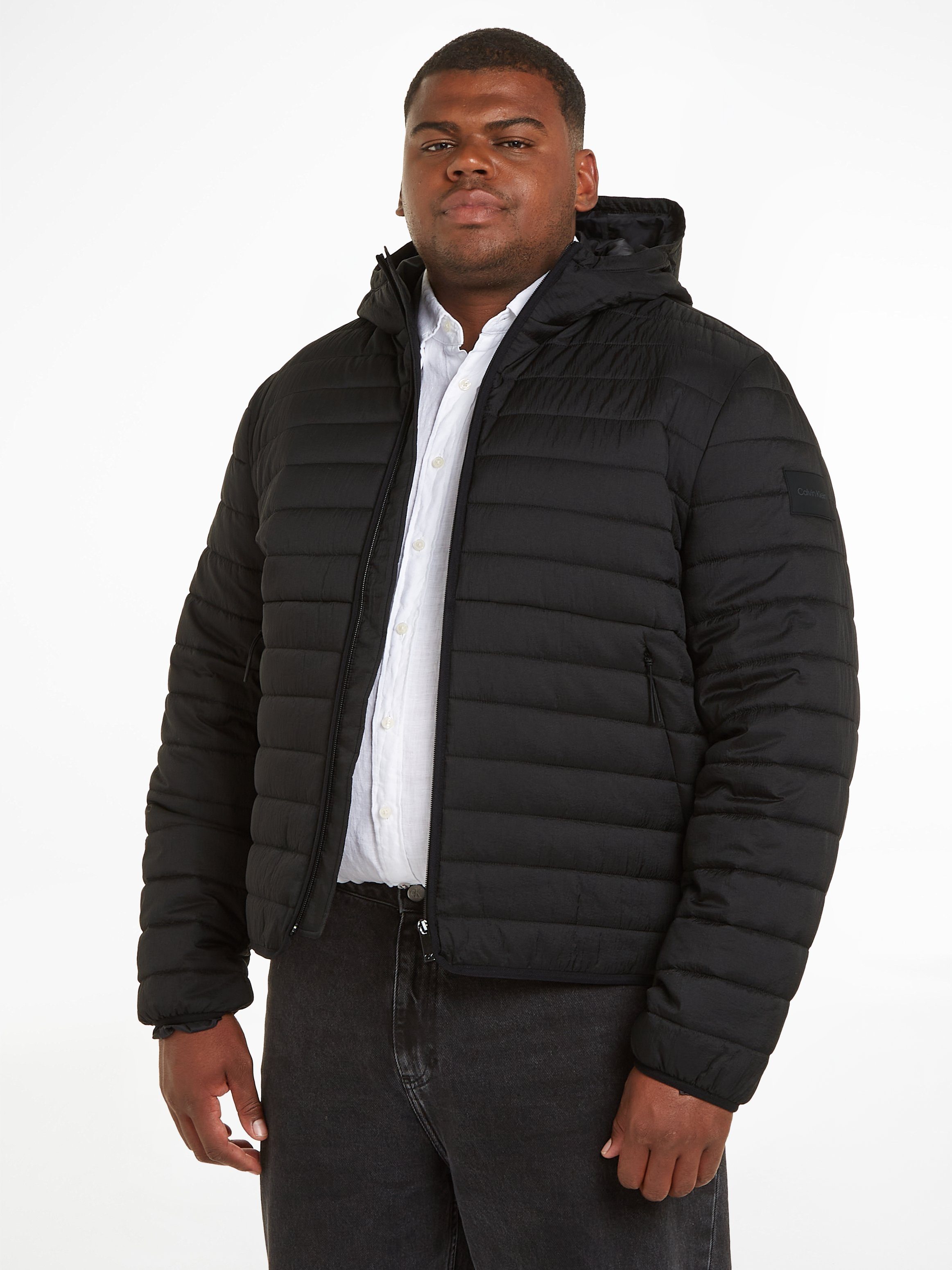 Calvin Klein Big&Tall Steppjacke BT_QUILTED CRINKLE JACKET HOOD