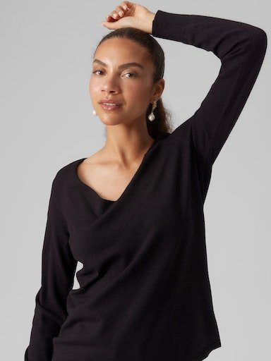 Vero Moda V-Ausschnitt-Pullover VMHAPPINESS LS V-NECK günstig online kaufen