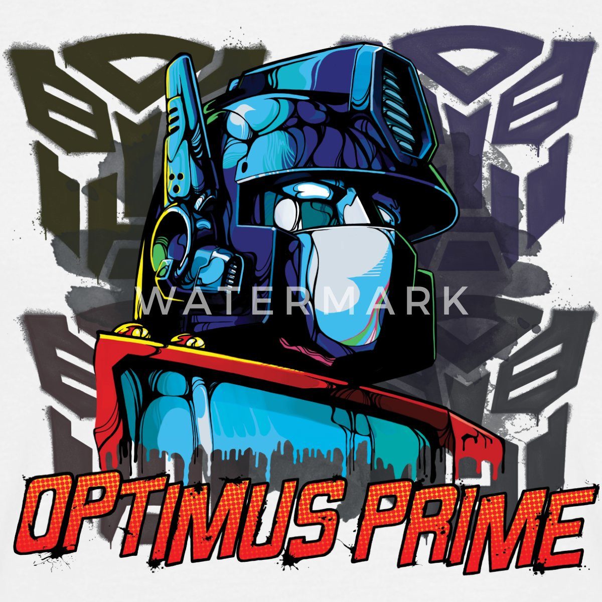 Spreadshirt T-Shirt Transformers G1 Optimus Autobots Portrait Männer T-Shirt (1-tlg)