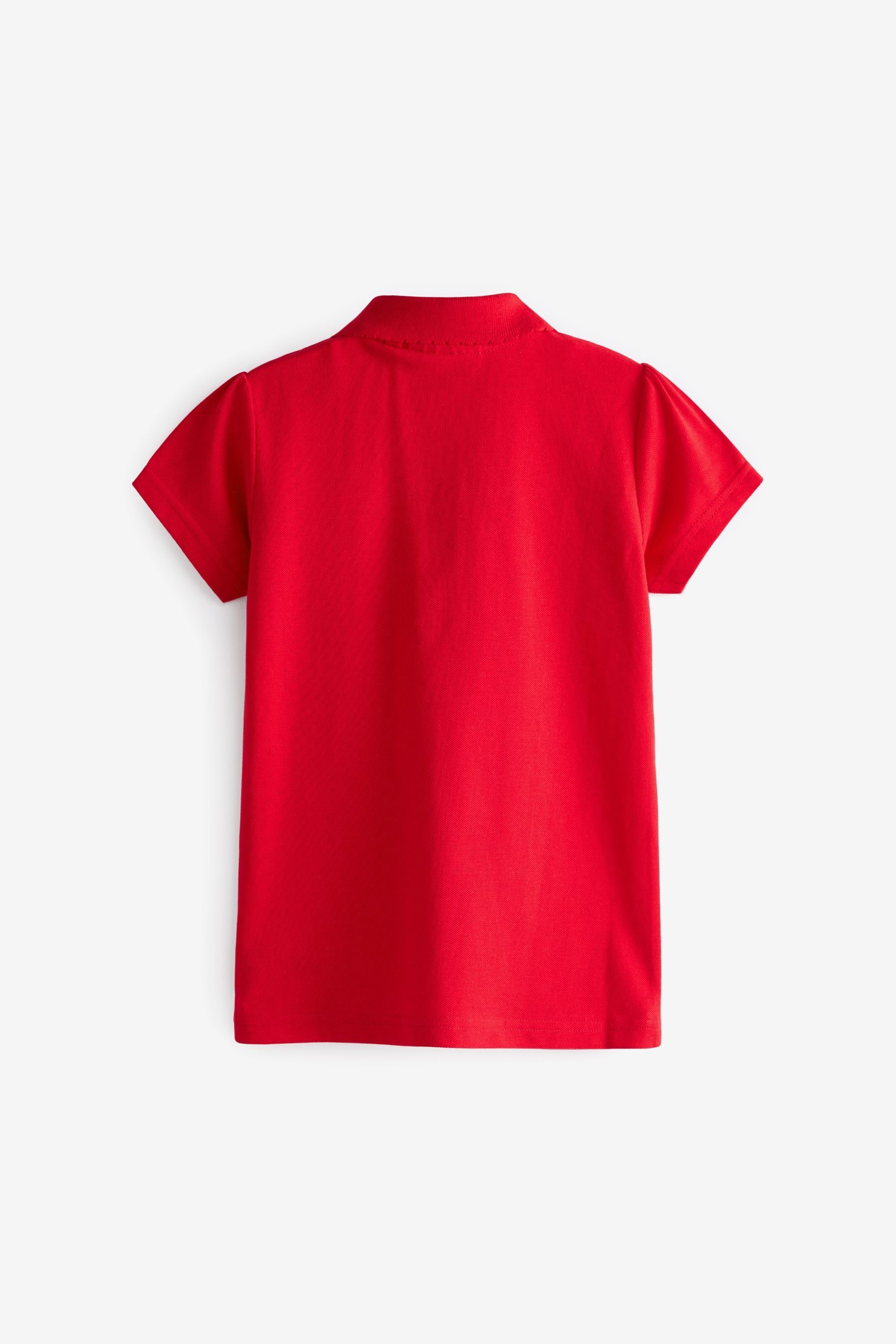 Next aus im Red Kurzärmelige 2er-Pack Poloshirt Baumwolle Polohemden (2-tlg)