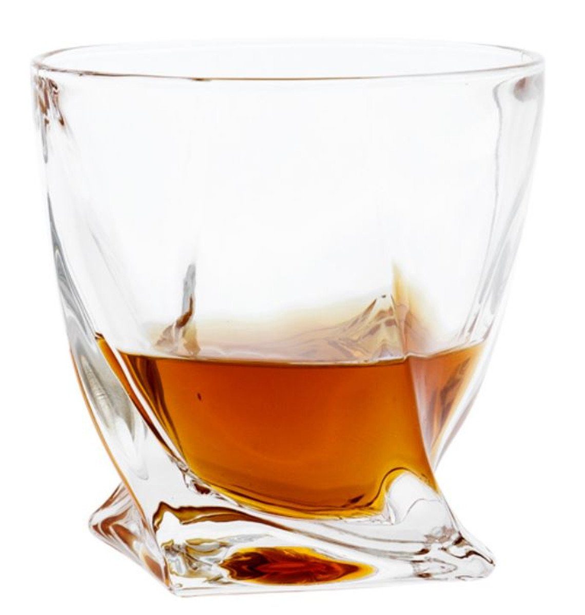 Dekoobjekt Cognac Padrino / 6er & Kristallglas Luxus Accessoires Set Casa Hotel - Whisky Restaurant