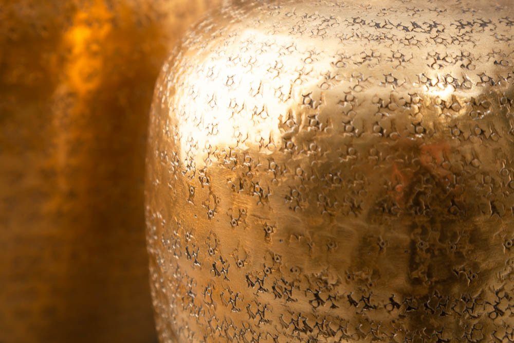 · · · Handarbeit Dekoration St), 33cm ORIENTAL (Set, Vase Wohnzimmer Dekovase gold 2 · Metall riess-ambiente