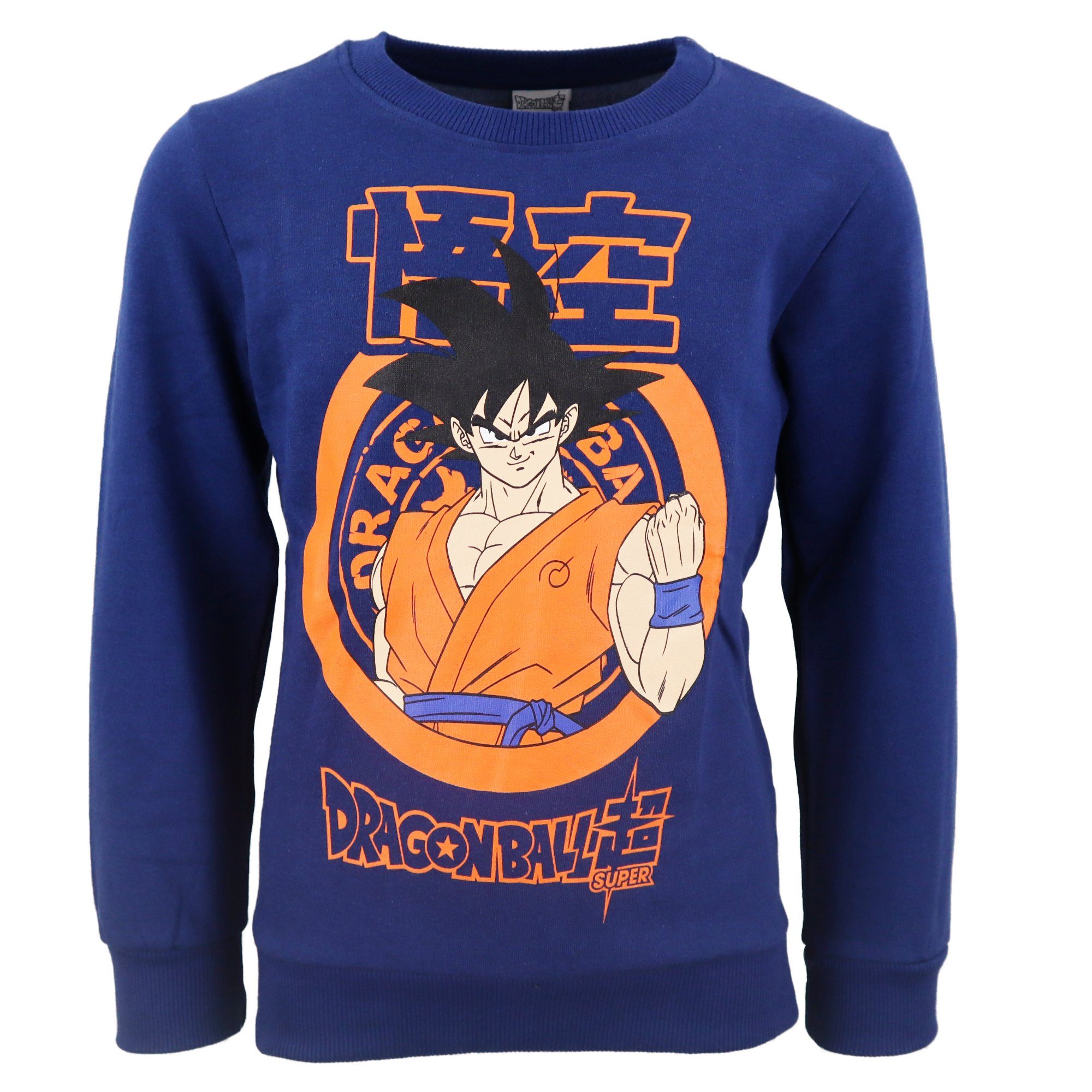 Dragon Ball Sweater DragonBall Super Goku Jungen Pullover Pulli Gr. 116 bis 164, Blau