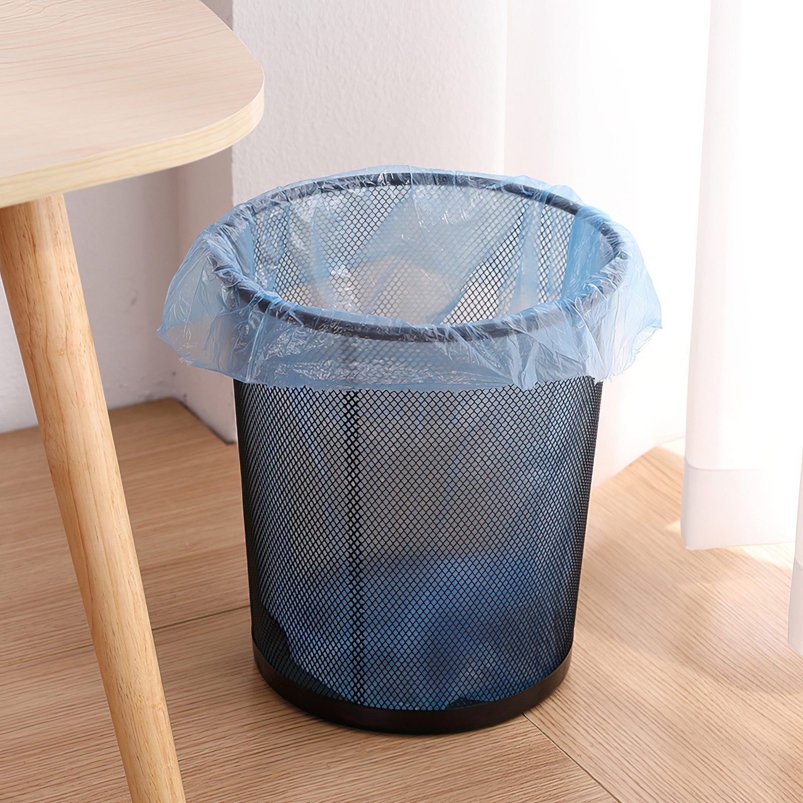 Sinoba Papierkorb Mülleimer Papierkorb Mesh aus Metall Höhe 34 cm 18 L rund, Drahtmetall – Bild 4 von 4