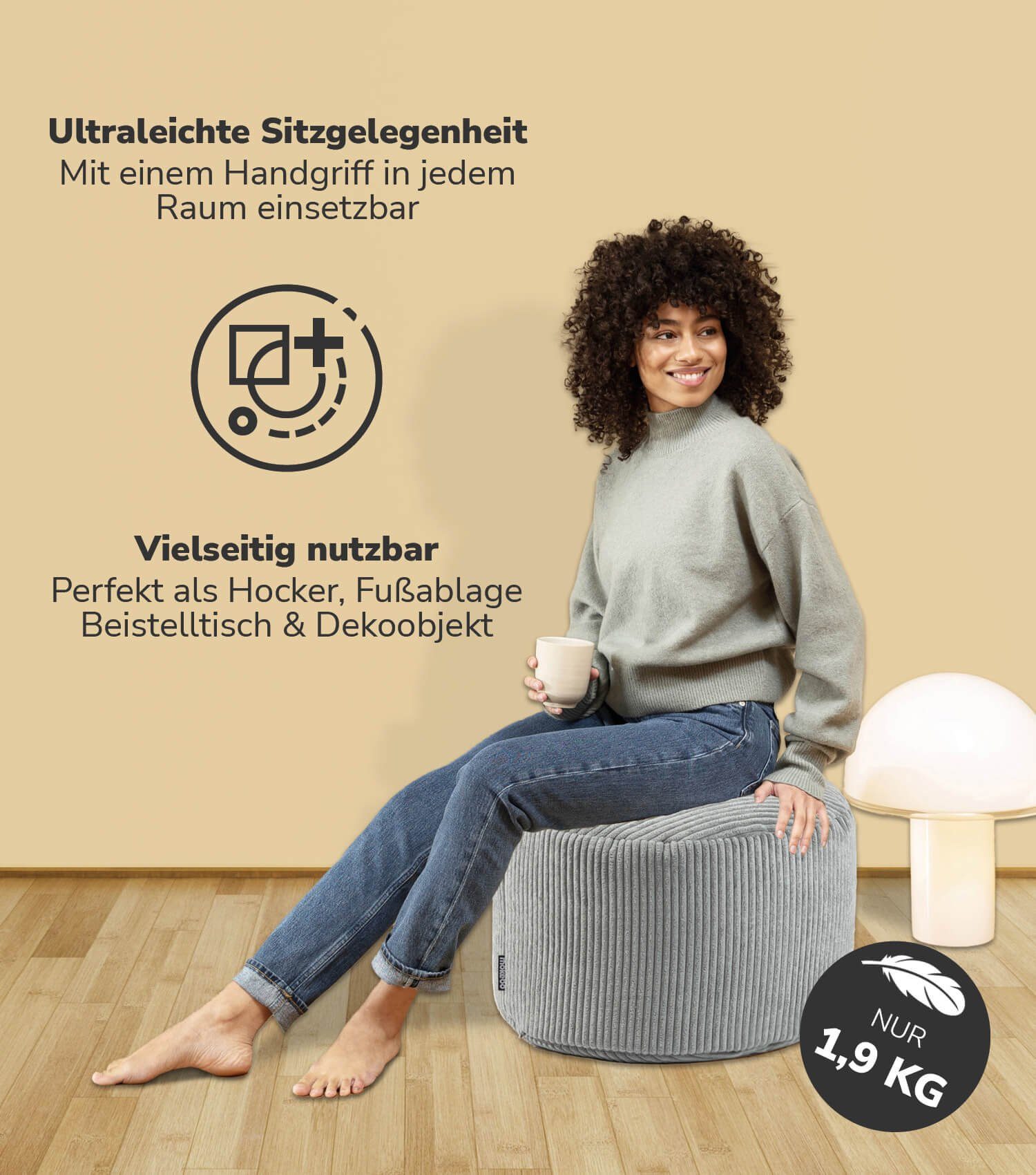 mokebo Pouf Der faule Lenz (aus günstig online kaufen