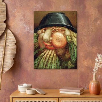 Posterlounge Leinwandbild Giuseppe Arcimboldo, Der Gemüsegärtner oder Ein Scherz mit Gemüse, Malerei