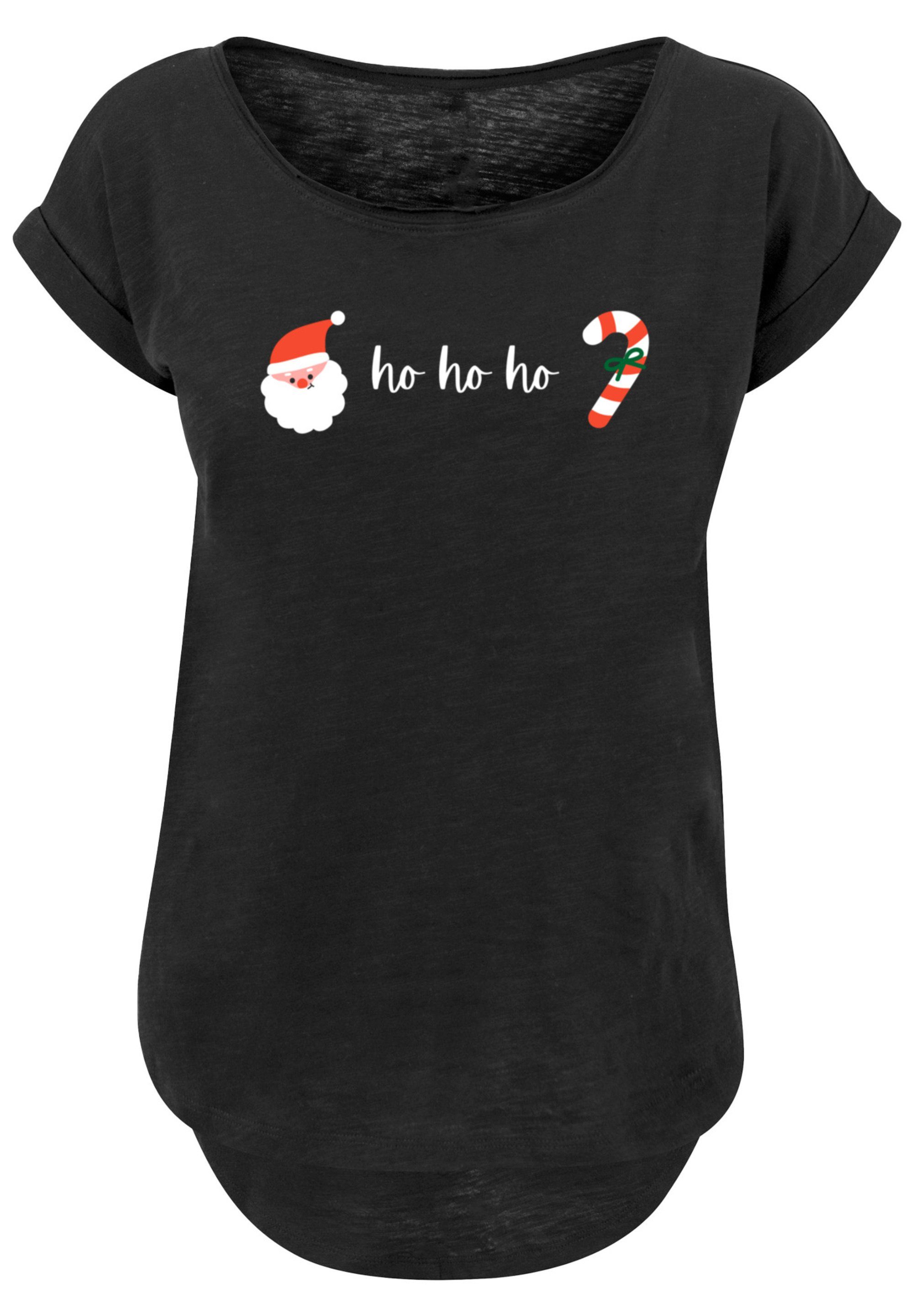 T-Shirt Ho Weihnachten Ho F4NT4STIC Print schwarz Christmas Ho