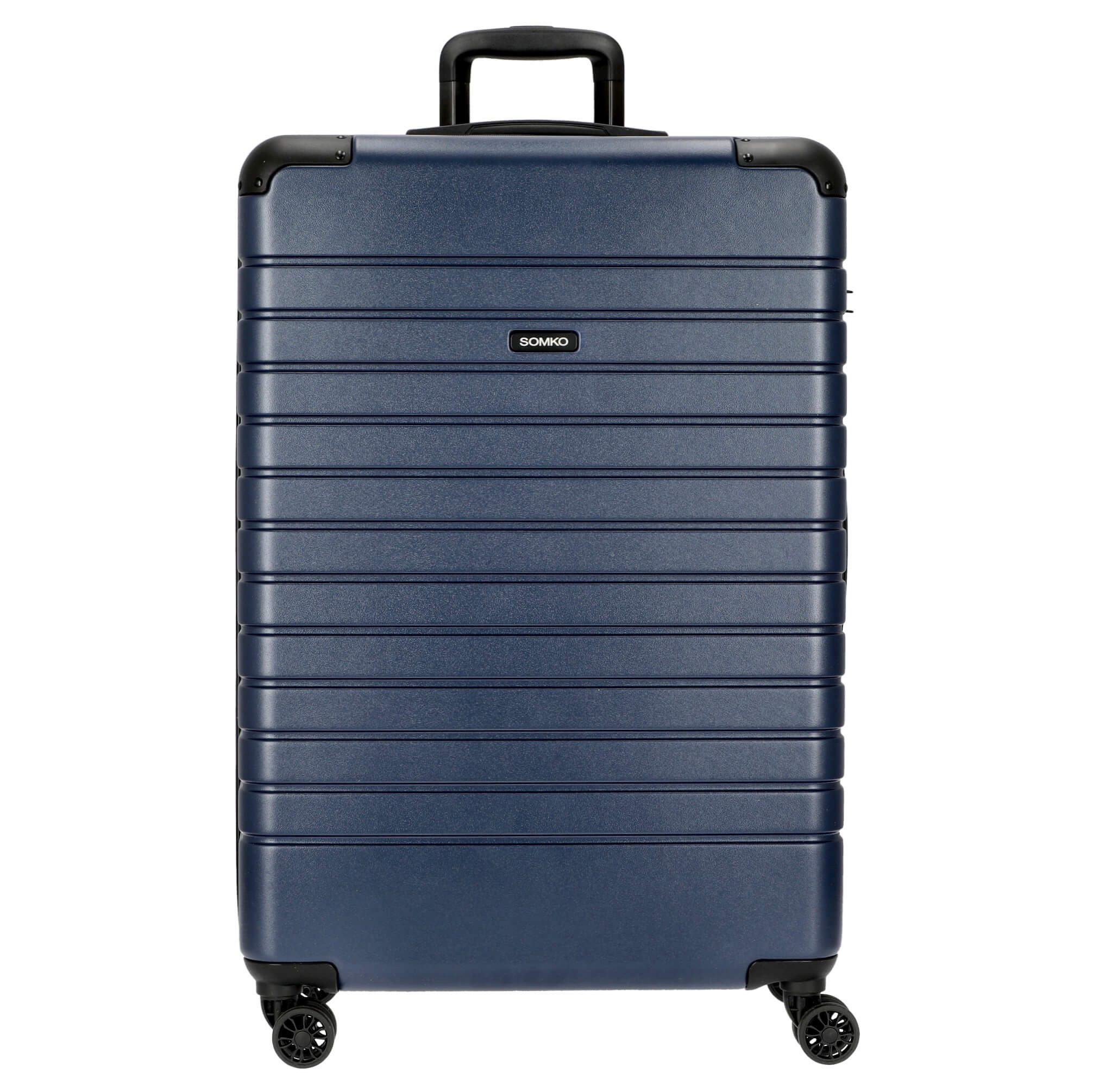 SOMKO Kofferset Line - 4-Rollen-Trolley Set 3tlg. (navy), 4 Rollen Rollen