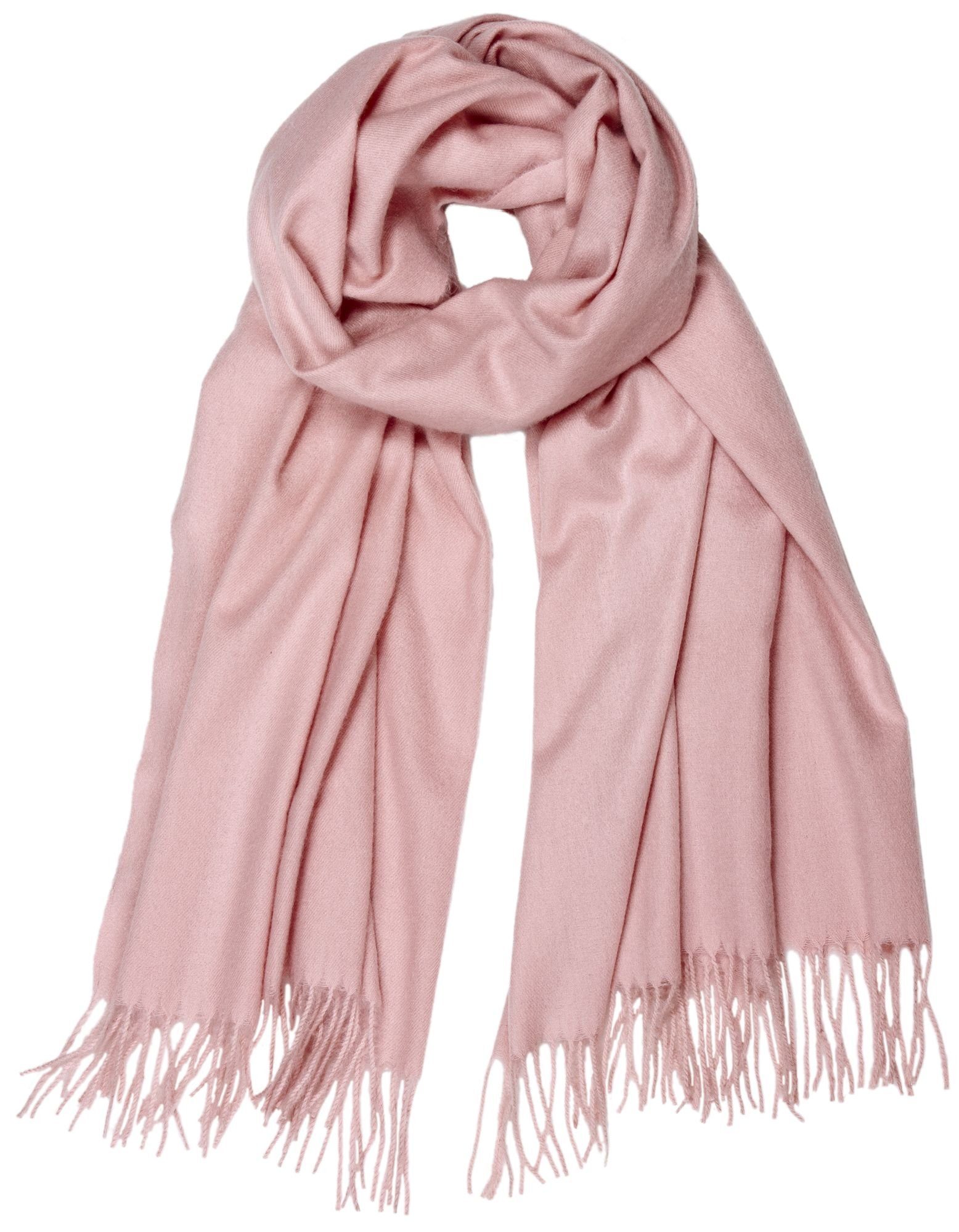 Caspar Modeschal SC506 weicher warmer Unisex XL Schal einfarbig rosa