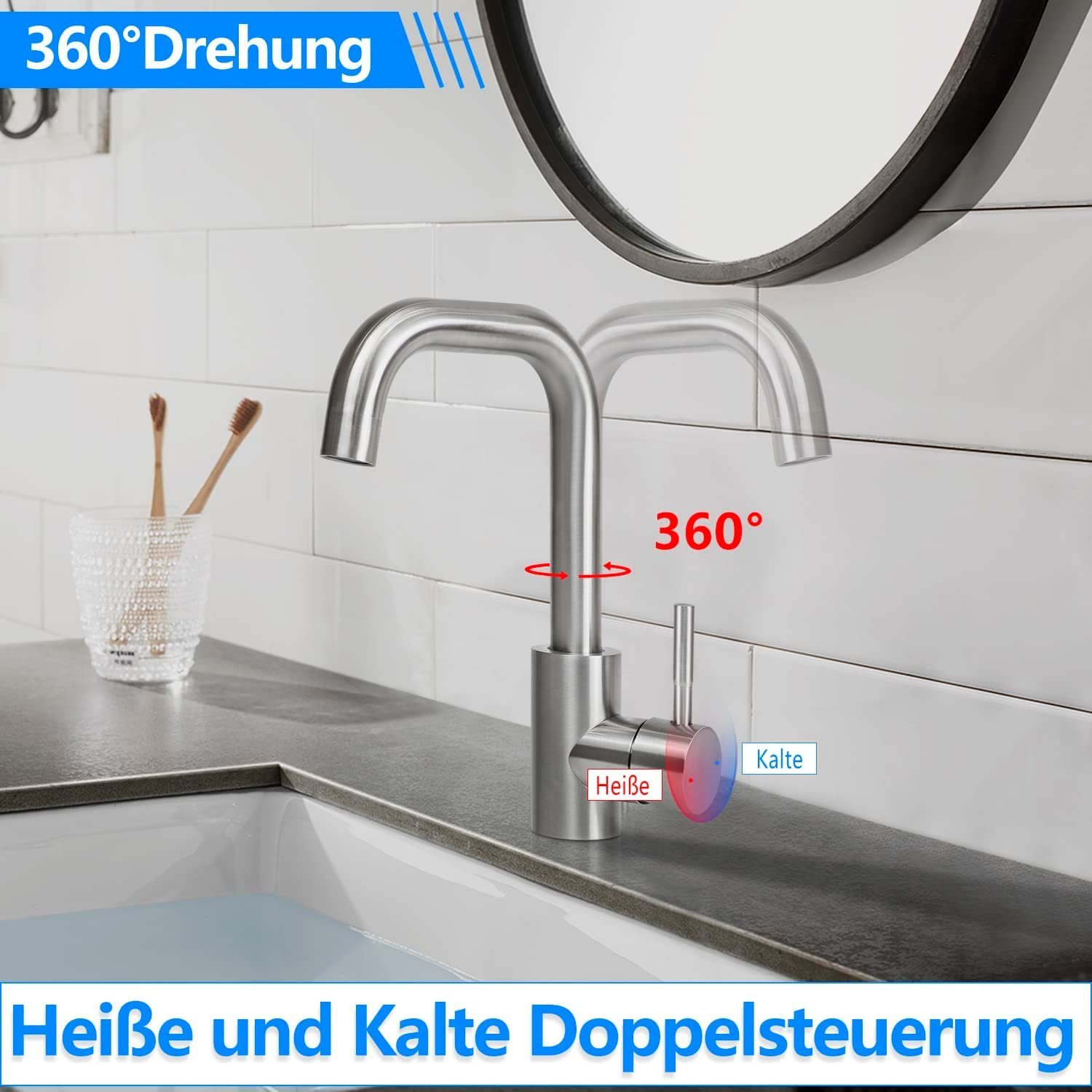 Nettlife Küchenarmatur Wasserhahn Bad Waschtischarmatur Hochdruck günstig online kaufen