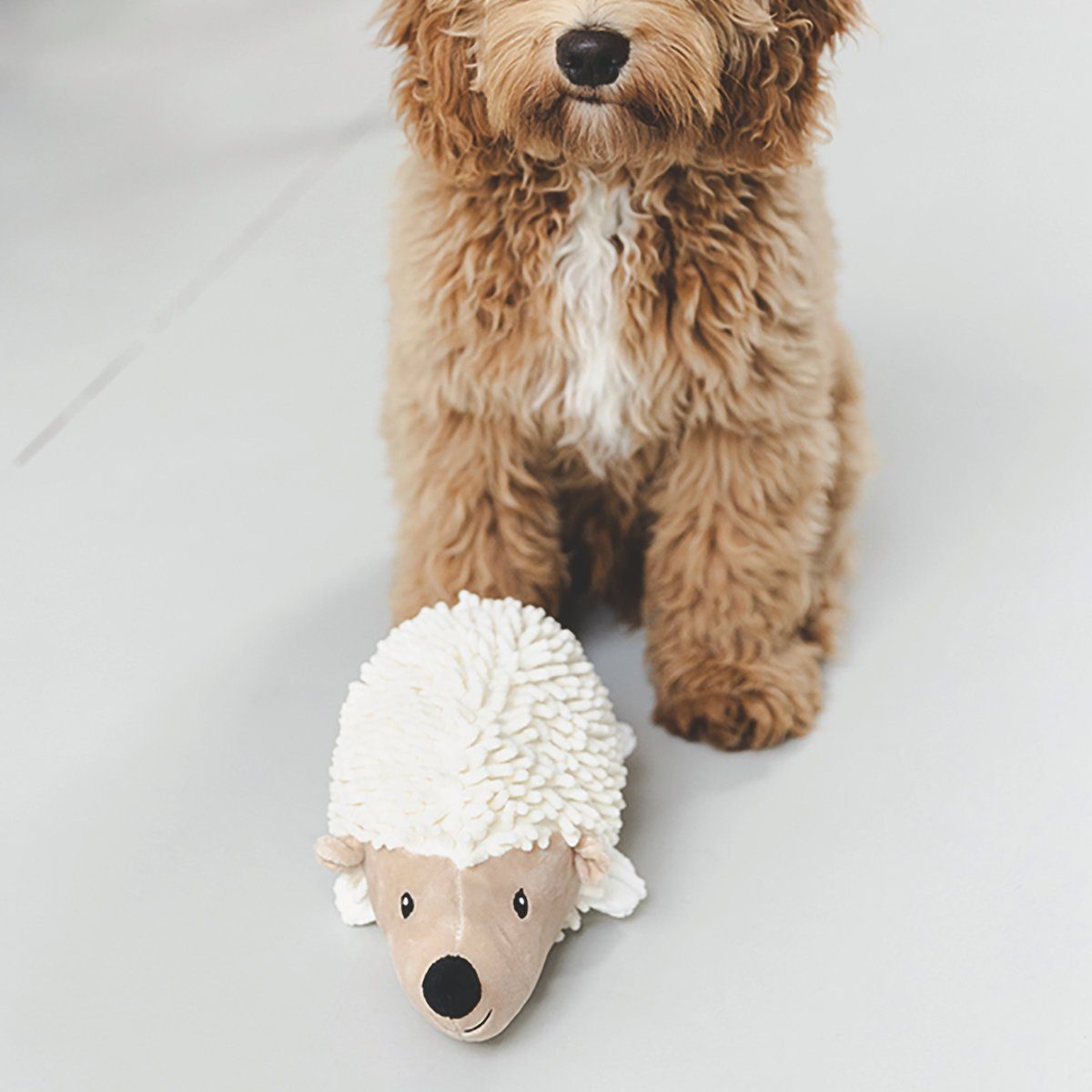 Beeztees Tierkuscheltier Hundespielzeug Eco Igel Ittie beige