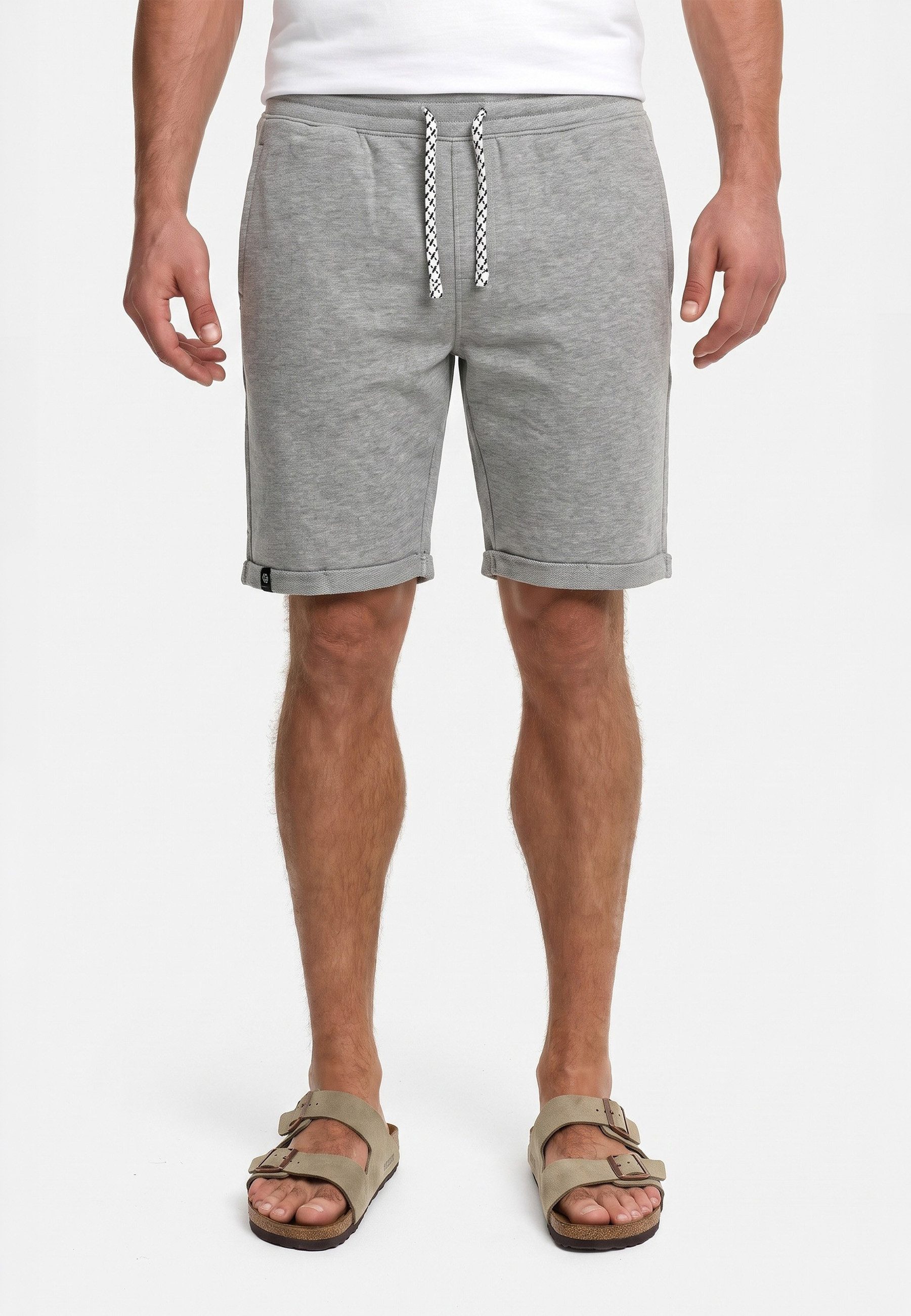 Indicode Sweatshorts Herren Aldrich Sweat Shorts Herrenshorts elastischer Bund mit Kordelzug