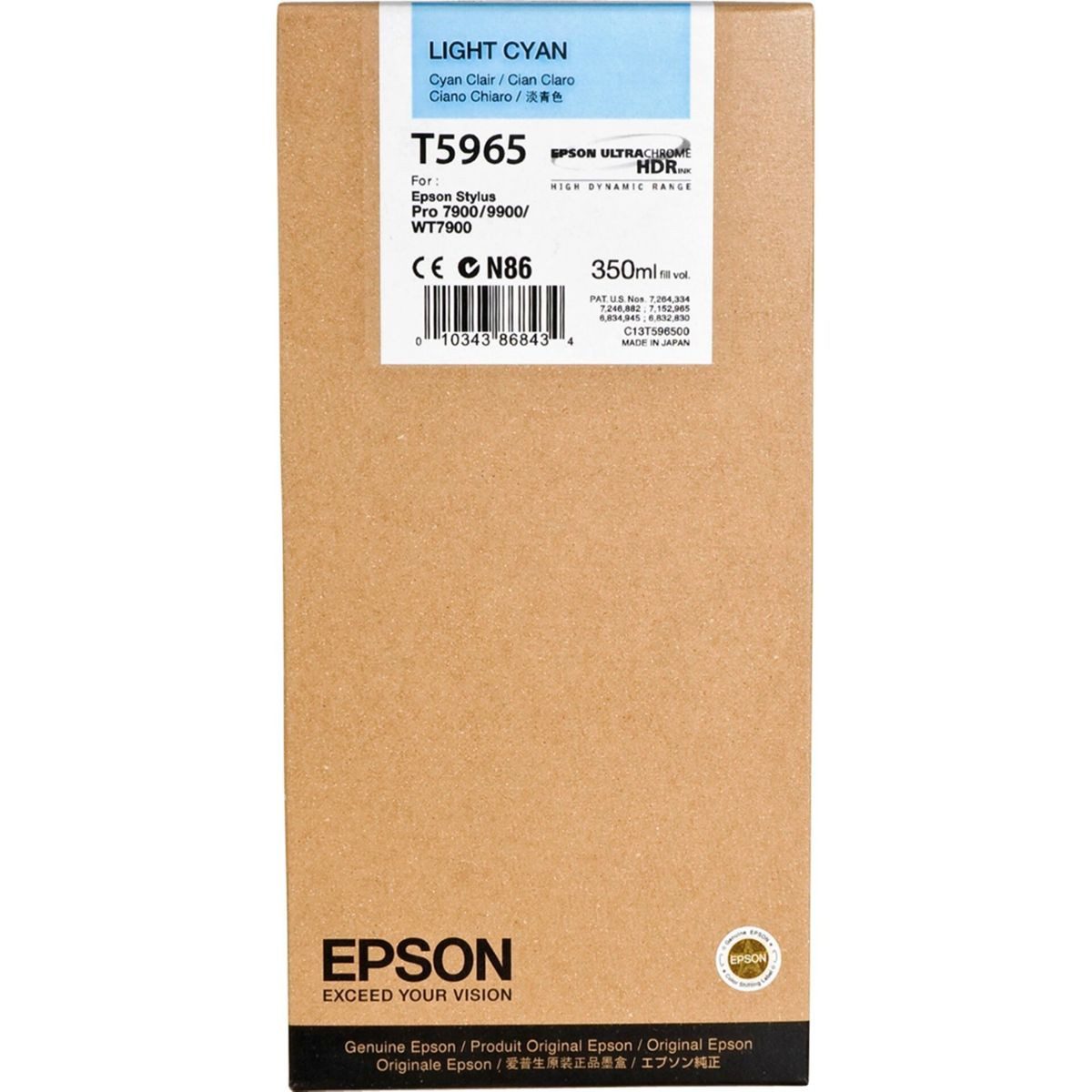 Epson Tintenpatrone light cyan T 596 350 ml T 5965 Tintenpatrone