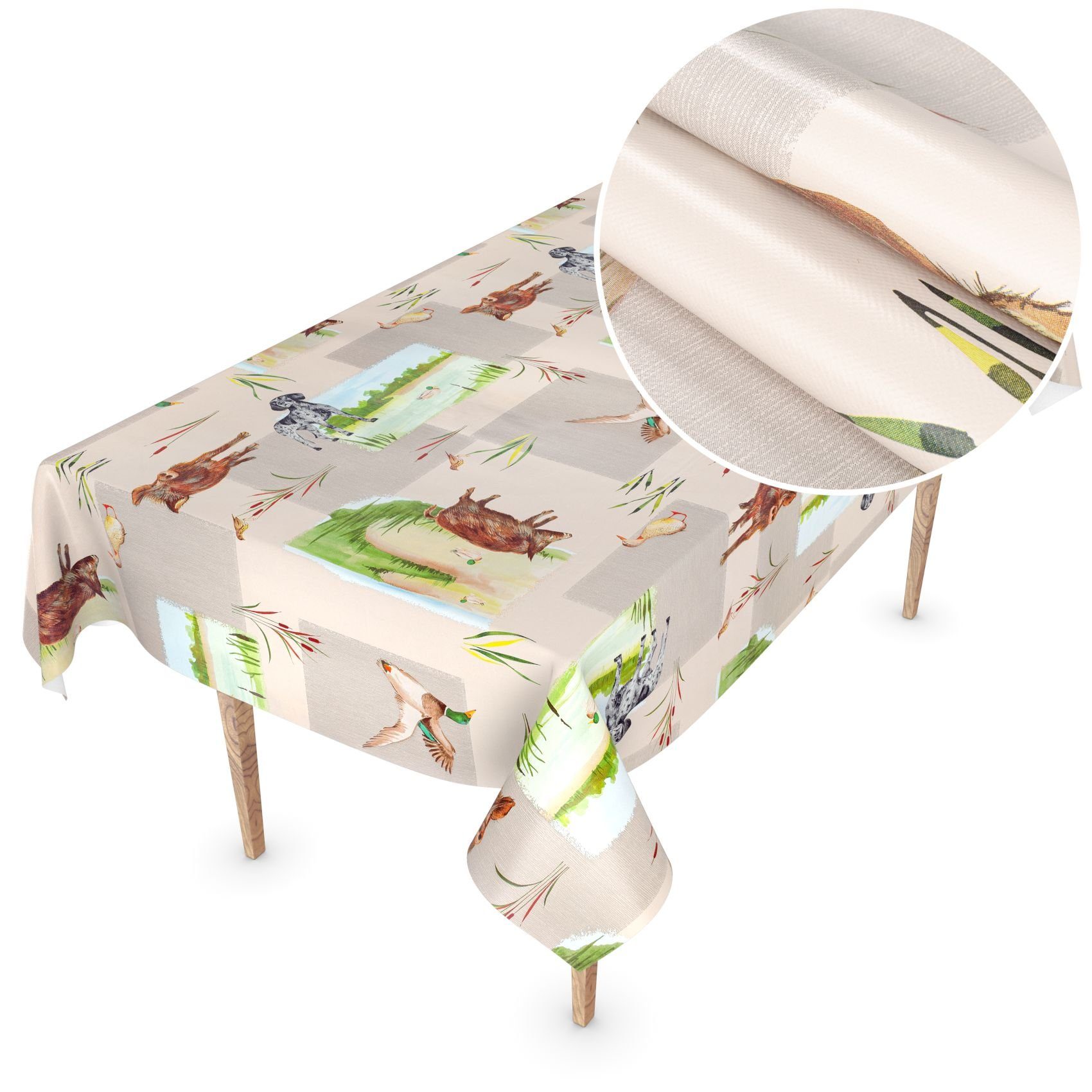 ANRO Tischdecke Wachstuchtischdecke Gartentischdecke Wachstischdecke (Einze günstig online kaufen